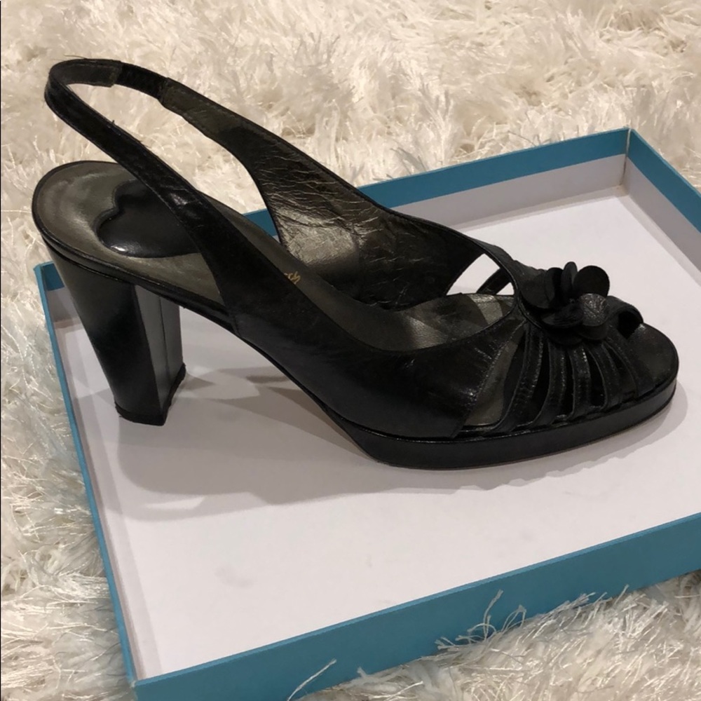 Black platform sandals